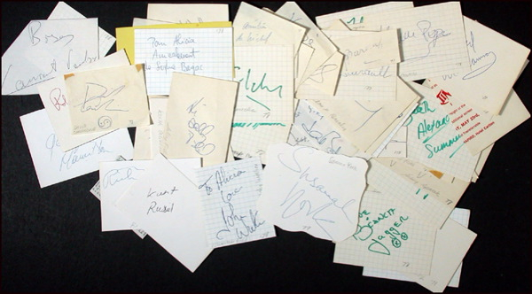 Lot 1706 Celebrity Signatures
