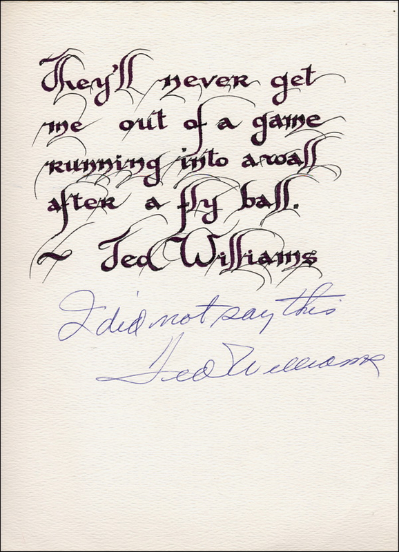 Lot 2985 Ted Williams