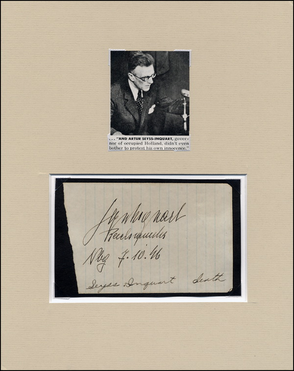 Lot 767 Arthur Seyss-Inquart