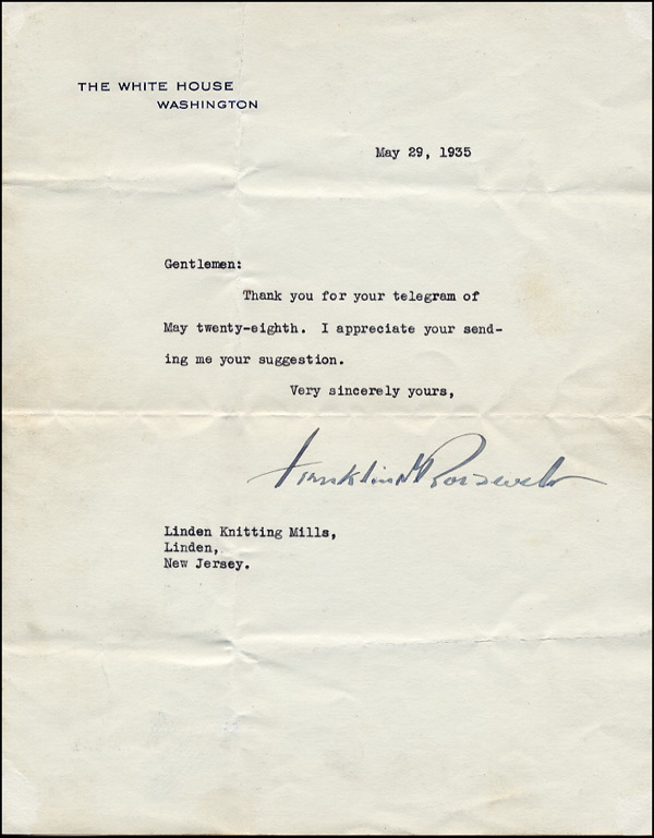 Lot 162 Franklin D. Roosevelt