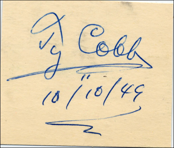 Lot 2760 Ty Cobb