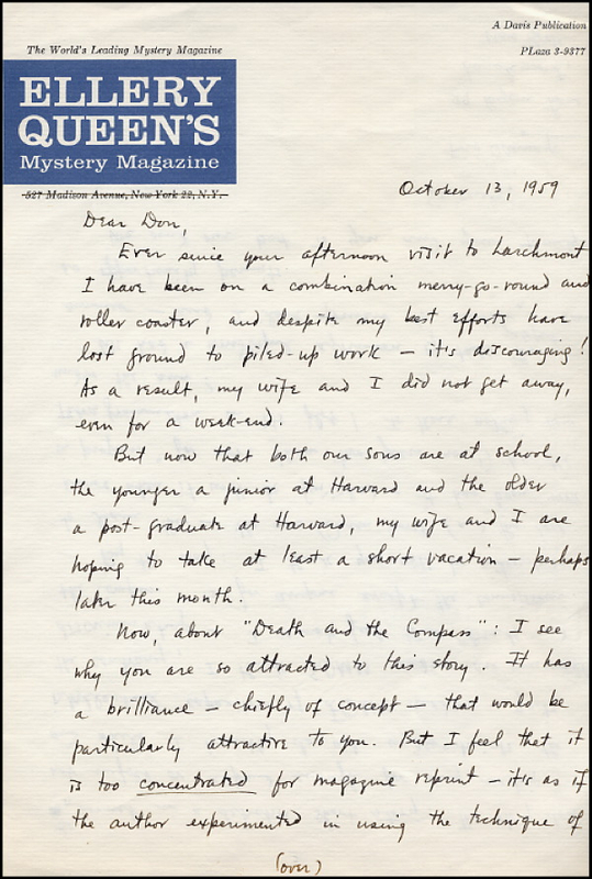 Lot 999 Ellery Queen: Dannay and Lee