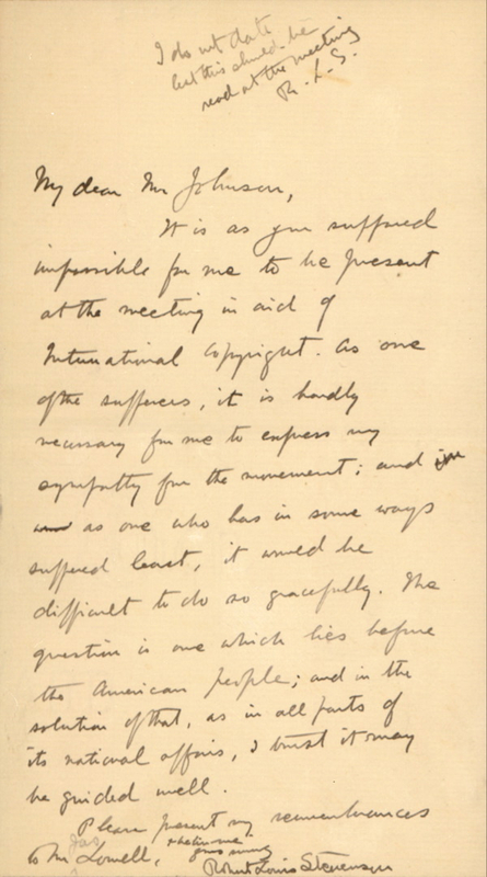 Lot 1103 Robert Louis Stevenson