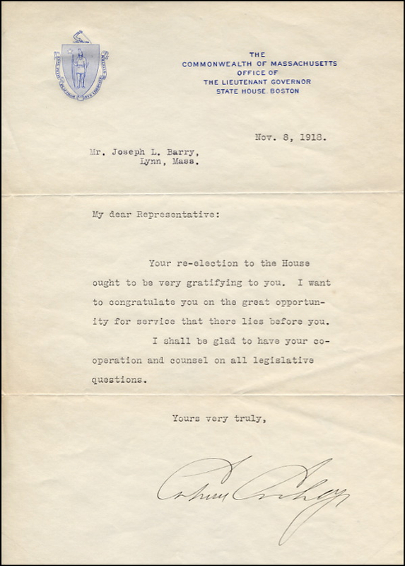 Lot 46 Calvin Coolidge