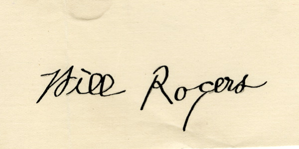 Lot 2454 Will Rogers