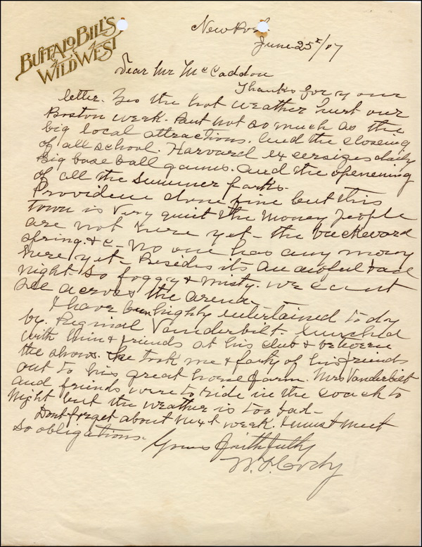 Lot 294 William F. “Buffalo Bill” Cody