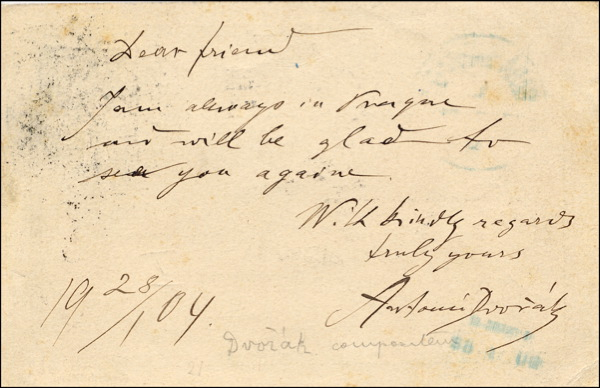 Lot 1304 Antonin Dvorak
