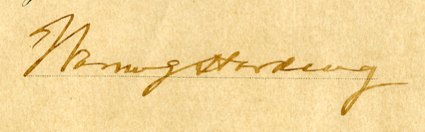 Lot 221 Warren G. Harding