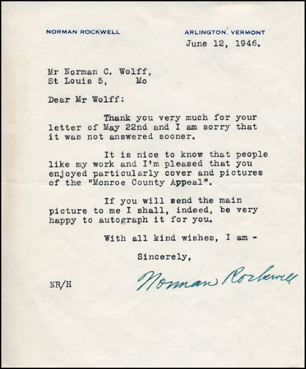 Lot 1085 Norman Rockwell