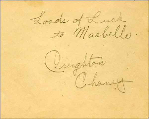Lot 1713 Lon Chaney, Jr