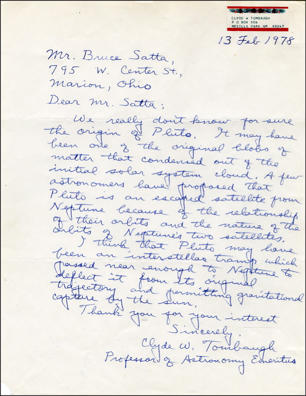 Lot 493 Clyde W. Tombaugh