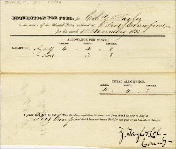 Lot 247 Zachary Taylor