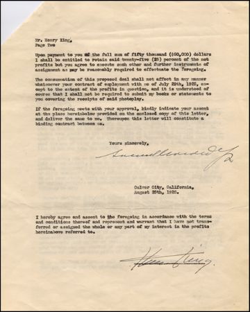 Lot #1972 Samuel Goldwyn and Henry King - Image 1