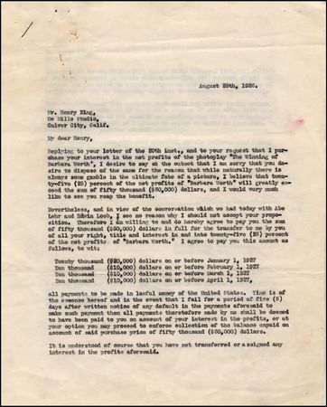 Lot #1972 Samuel Goldwyn and Henry King - Image 2