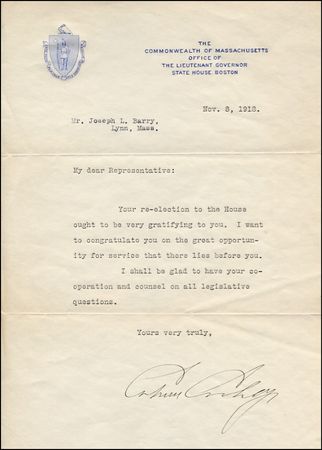 Lot #46 Calvin Coolidge
