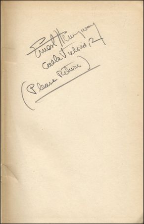 Lot #1012 Ernest Hemingway - Image 1