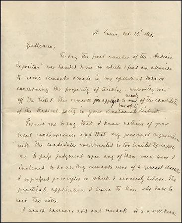 Lot #603 Carl Schurz - Image 1