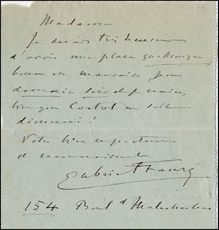 Lot #1109 Gabriel Faure - Image 1