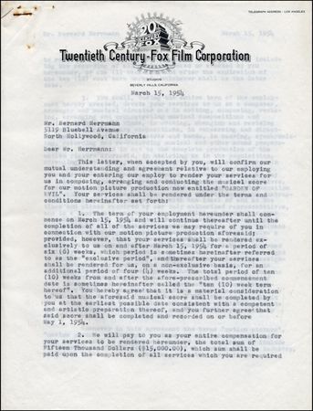 Lot #1191 Bernard Herrmann - Image 1