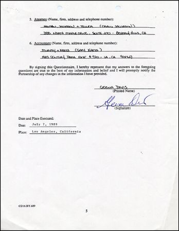 Lot #1521 Celebrity Documents - Image 2