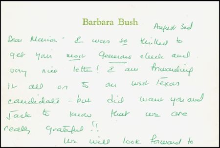 Lot #3 Barbara Bush - Image 1