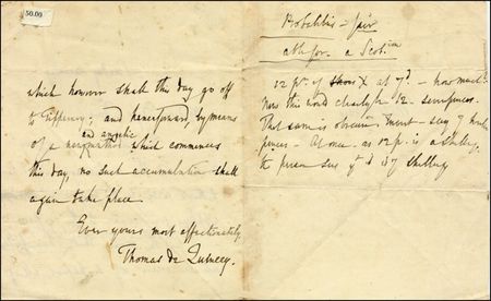 Lot #674 Thomas DeQuincey - Image 2