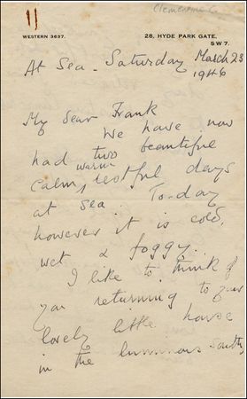 Lot #165 Clementine Churchill - Image 1