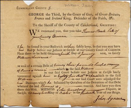 Lot #191  Declaration of Independence: Wilson, James - Image 1