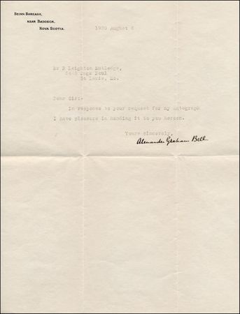 Lot #155 Alexander Graham Bell - Image 1