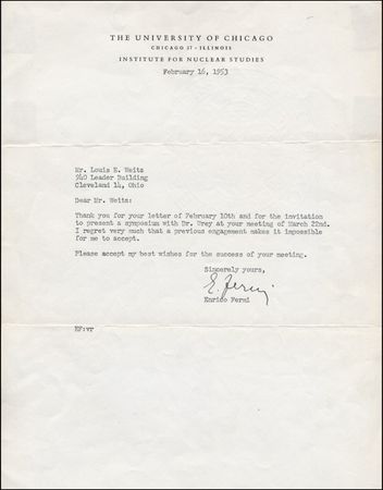 Lot #211 Albert Einstein and Enrico Fermi - Image 2
