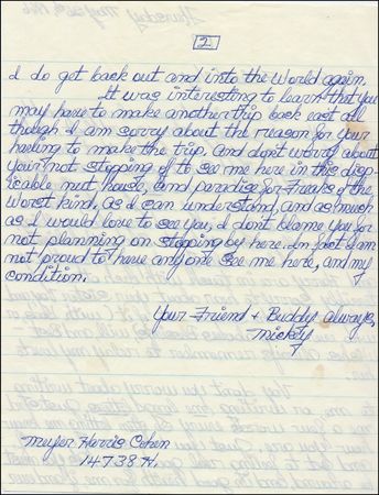 Lot #178 Mickey Cohen - Image 1