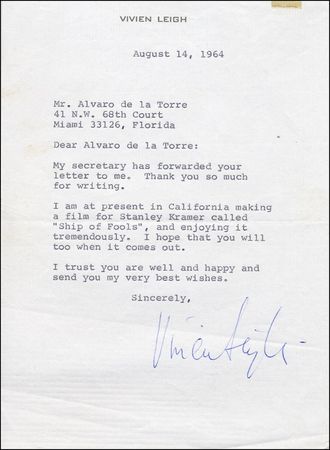 Lot #1428 Vivien Leigh - Image 1
