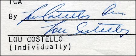 Lot #1135 Lou Costello - Image 1
