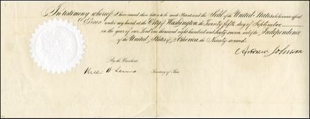 Lot #63 Andrew Johnson - Image 2