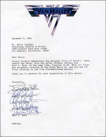 Lot #922 Van Halen - Image 2