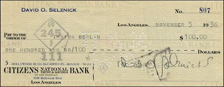 Lot #1045 Irving Berlin and David O. Selznick - Image 1