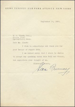 Lot #2011 Gene Tunney - Image 2
