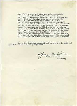 Lot #1791 Ed Barrow and George Weiss - Image 1