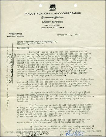 Lot #1471 Louis B. Mayer and Ricardo Cortez - Image 1