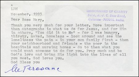 Lot #248 Mother Teresa - Image 1