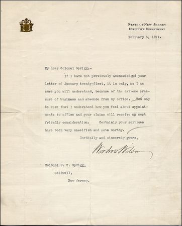 Lot #142 Woodrow Wilson - Image 2