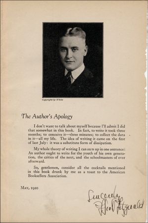 Lot #495 F. Scott Fitzgerald - Image 1