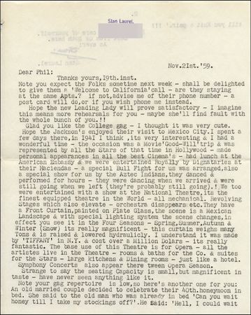Lot #1382 Stan Laurel - Image 1