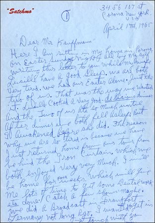 Lot #739 Louis Armstrong - Image 1