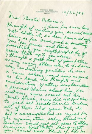 Lot #1824 Ty Cobb - Image 1