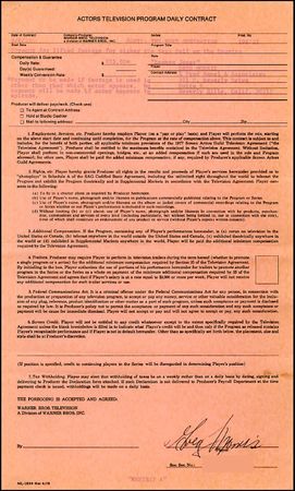 Lot #955 Actor Agreements - Image 3