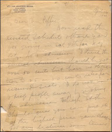 Lot #206 William Jennings Bryan - Image 1