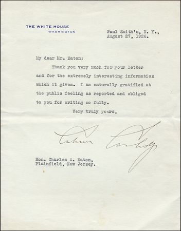 Lot #35 Calvin Coolidge