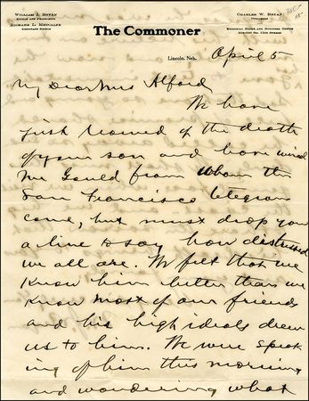 Lot #207 William Jennings Bryan - Image 1