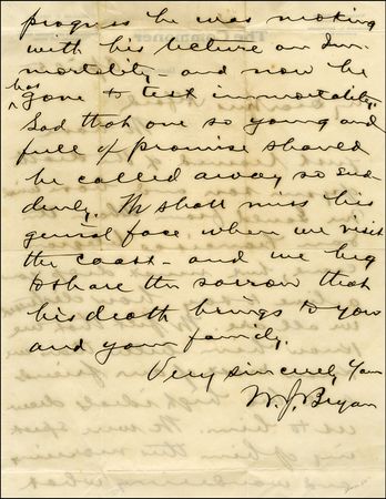Lot #207 William Jennings Bryan - Image 2